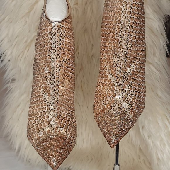 Christian Louboutin Ankle Boots, Sequin Designer Boots, Huge Discount! - Picture 7 of 15